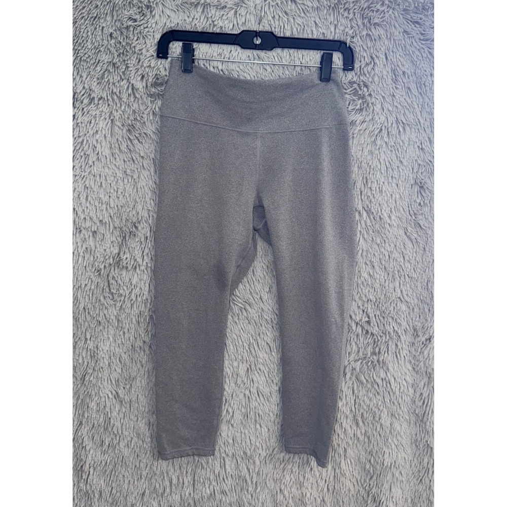 Fabletics Gray High Waist Cropped Leggings Athleisure Activewear Womens Size M